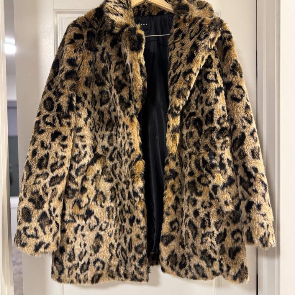 Tribal Leopard Print Teddy Jacket